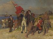 E.Phillips Fox Landing of Captain Cook at Botany Bay oil painting on canvas